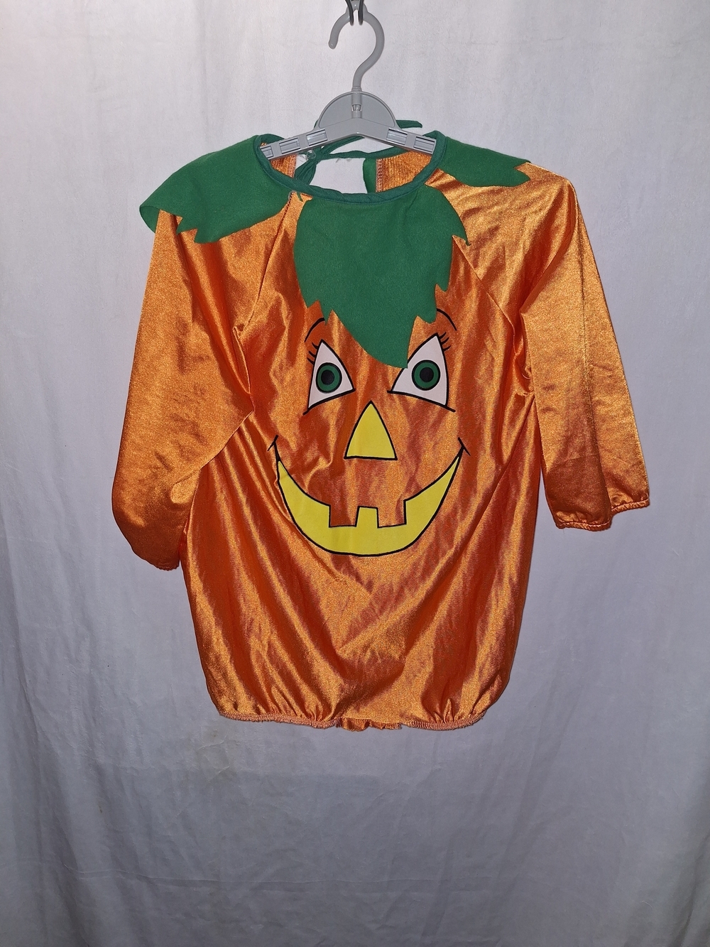Rubie's Orange Pumpkin Costume Tunic with Green Leaf Collar
